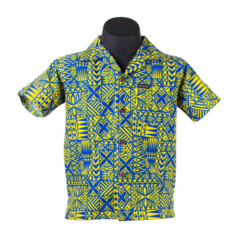 Boys Shirt 2409 Tokelauan Blue