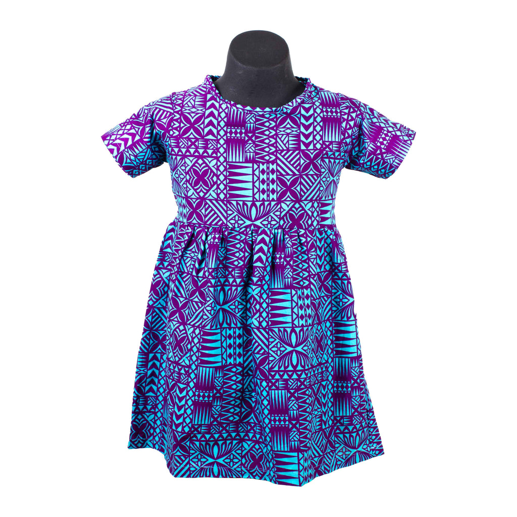 Girls Dresses 2409 Blue Paua