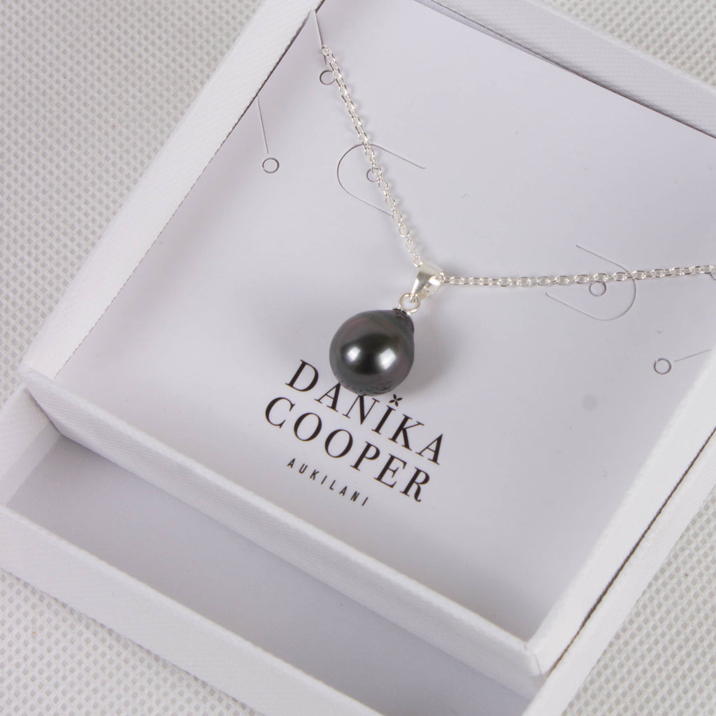 Single Pearl on sterling silver chain Necklace