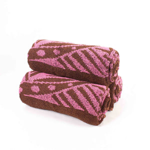 Pasifika Towels Pink Brown