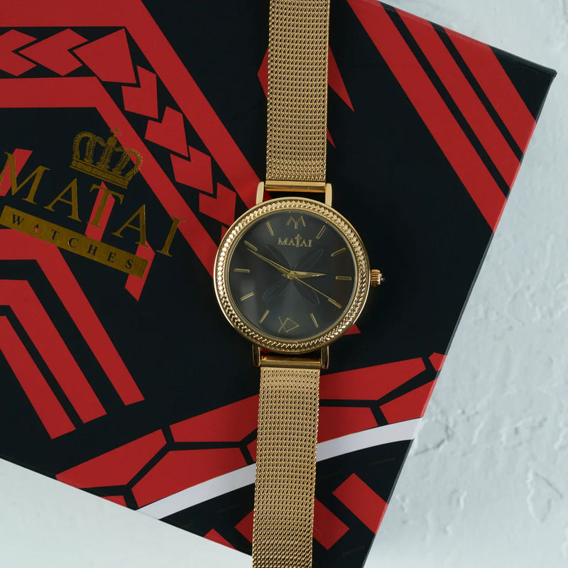 Matai Manea Watch Black & Gold